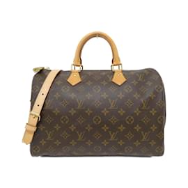 Louis Vuitton-Louis Vuitton Monogram Speedy Bandouliere 35cm Boston Bag-Brown,Monogram
