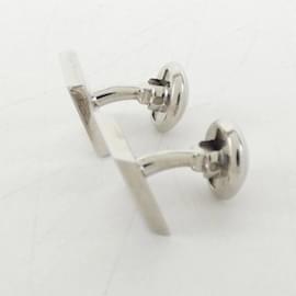 Louis Vuitton-Louis Vuitton Silver Cufflinks-Silvery