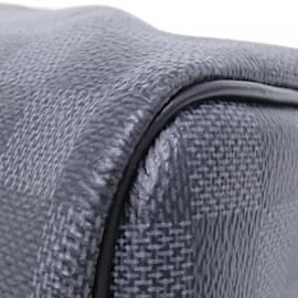 Louis Vuitton-Louis Vuitton Damier Graphite Keepall Bandouliere 55cm Boston Bag-Damier ebene