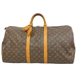 Louis Vuitton-Louis Vuitton Monogram Keepall 55 Boston Bag-Brown