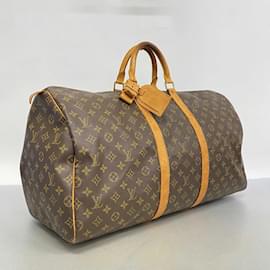 Louis Vuitton-Louis Vuitton Monogram Keepall 55 Boston Bag-Brown