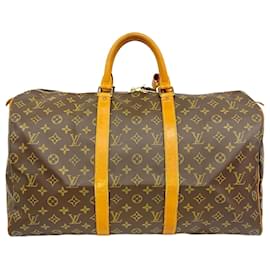 Louis Vuitton-Louis Vuitton Monogram Keepall 50 Boston Bag-Brown