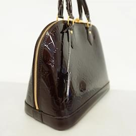 Louis Vuitton-Louis Vuitton Vernis Alma PM Handbag-Dark red