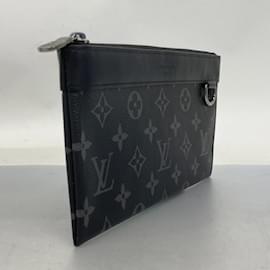 Louis Vuitton-Louis Vuitton Monogram Eclipse Pochette Discovery PM-Brown,Black