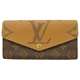 Louis Vuitton-Louis Vuitton Long Wallet Monogram Reverse Giant Portefeuille Sarah-Brown