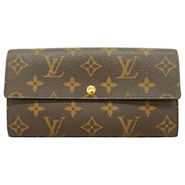Louis Vuitton-Louis Vuitton Long Wallet Monogram Portefeuille Sarah M61734-Brown