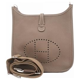 Hermès-Sac à épaule Hermes Evelyn 3PM-Taupe