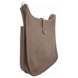 Hermès-Sac à épaule Hermes Evelyn 3PM-Taupe