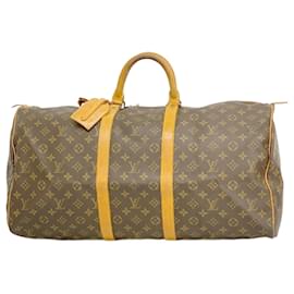 Louis Vuitton-Louis Vuitton Monogram Keepall 55 Boston Bag-Brown