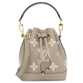 Louis Vuitton-Louis Vuitton Bicolor Monogram Empreinte Nano Noe Shoulder Bag-Grey