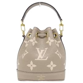 Louis Vuitton-Louis Vuitton Bicolor Monogram Empreinte Nano Noe Shoulder Bag-Grey