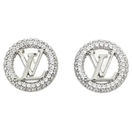 Louis Vuitton-Louis Vuitton Earrings Louise by Night M00756-Silvery