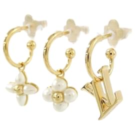 Louis Vuitton-Louis Vuitton LV Floragram Stud Earrings-White