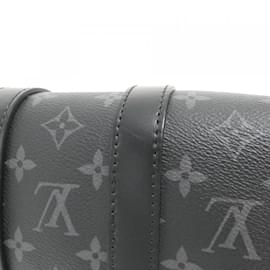 Louis Vuitton-Louis Vuitton Monogram Eclipse Reverse Keepall Bandouliere 25cm-Black,Grey
