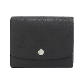 Louis Vuitton-Louis Vuitton Mahina Portefeuille Iris Compact Wallet-Black