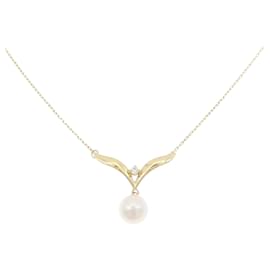 Mikimoto-Mikimoto Akoya Pearl Necklace-Golden