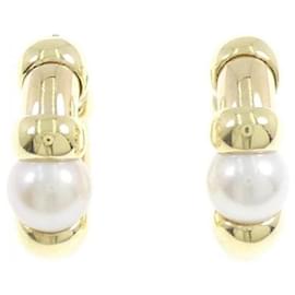 Autre Marque-Ponte Vecchio Akoya Pearl Stud Earrings-Golden