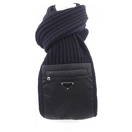 Schal aus schwarzem Nylon Prada Schwarz