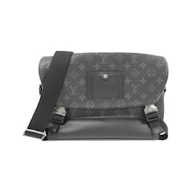 Louis Vuitton-Louis Vuitton Monogram Eclipse Messenger Voyage PM Shoulder Bag-Black