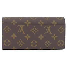 Louis Vuitton-Louis Vuitton Monogram Portefeuille Sarah M62234 Wallet-Brown,Fuschia