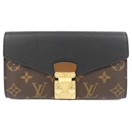 Louis Vuitton-Louis Vuitton Monogram Portefeuille Pallas M58415 Wallet-Brown,Black