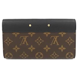 Louis Vuitton-Louis Vuitton Monogram Portefeuille Pallas M58415 Wallet-Brown,Black