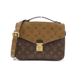 Louis Vuitton-Louis Vuitton Monogram Reverse Pochette Metis MM M44876 Handbag-Brown