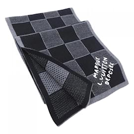 Louis Vuitton-Louis Vuitton Black and Gray Shawl-Brown,Black