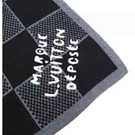 Louis Vuitton-Louis Vuitton Black and Gray Shawl-Brown,Black