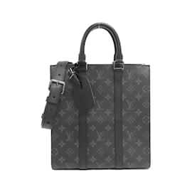 Louis Vuitton-Louis Vuitton Monogram Eclipse Sac Plat Handbag-Black