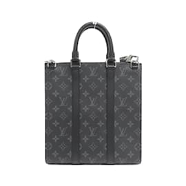 Louis Vuitton-Louis Vuitton Monogram Eclipse Sac Plat Handbag-Black