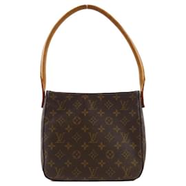 Louis Vuitton-Louis Vuitton Monogram Looping MM M51146 Shoulder Bag-Brown