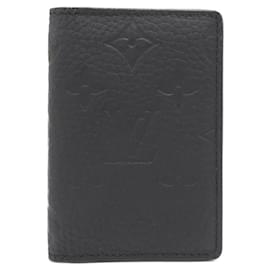 Louis Vuitton-Louis Vuitton Taurillon Monogram Business Card Holder-Black