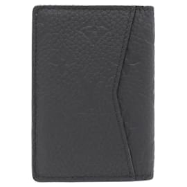 Louis Vuitton-Louis Vuitton Taurillon Monogram Business Card Holder-Black