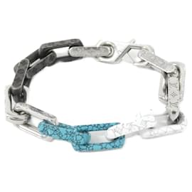 Louis Vuitton-Louis Vuitton Monogram Charm Bracelet-Silvery,Blue