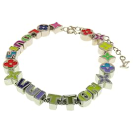 Louis Vuitton-Louis Vuitton MP3282 Monogram Charm Bracelet-Silvery