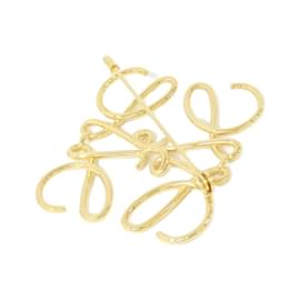 Loewe-Loewe Gold Brooch-Golden