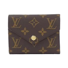 Louis Vuitton-Louis Vuitton Monogram Portefeuille Victorine Wallet-Brown,Fuschia