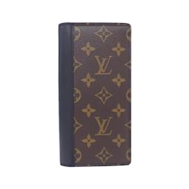 Louis Vuitton-Louis Vuitton Monogram Macassar Portefeuille Brazza Wallet-Brown
