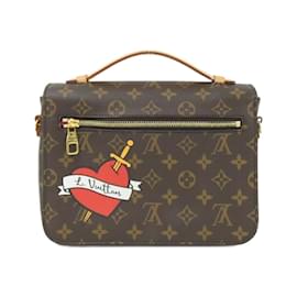 Louis Vuitton-Louis Vuitton Monogram Pochette Metis Handbag-Brown