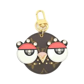 Louis Vuitton-Louis Vuitton Monogram Porte Cle Animal Face Keyring-Brown