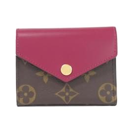 Louis Vuitton-Louis Vuitton Monogram Portefeuille Zoe M62932 Wallet-Brown,Fuschia