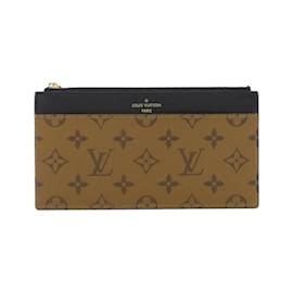 Louis Vuitton-Louis Vuitton Monogram Reverse Slim Purse-Brown
