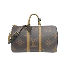 Louis Vuitton-Louis Vuitton Monogram Giant Reverse Keepall Bandouliere 45cm Boston Bag-Brown