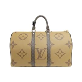 Louis Vuitton-Louis Vuitton Monogram Giant Reverse Keepall Bandouliere 45cm Boston Bag-Brown