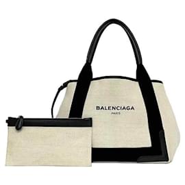 Balenciaga-Sac fourre-tout Balenciaga noir et ivoire-Noir,Écru