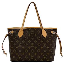 Louis Vuitton-Louis Vuitton Neverfull PM Tote Bag-Brown,Beige