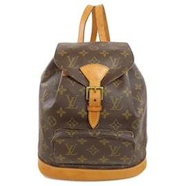 Louis Vuitton-Louis Vuitton Montsouris MM Backpack-Brown,Monogram