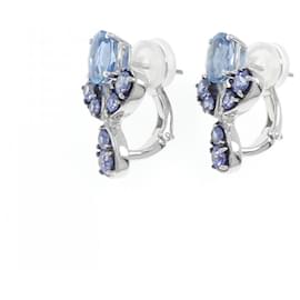 Tasaki-Tasaki Pearl Aquamarine Earrings-Other