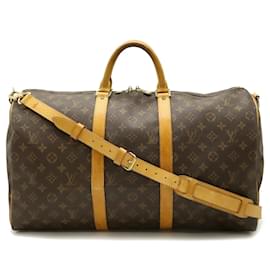 Louis Vuitton-Louis Vuitton Monogram Keepall Bandouliere 50 Boston Bag-Brown